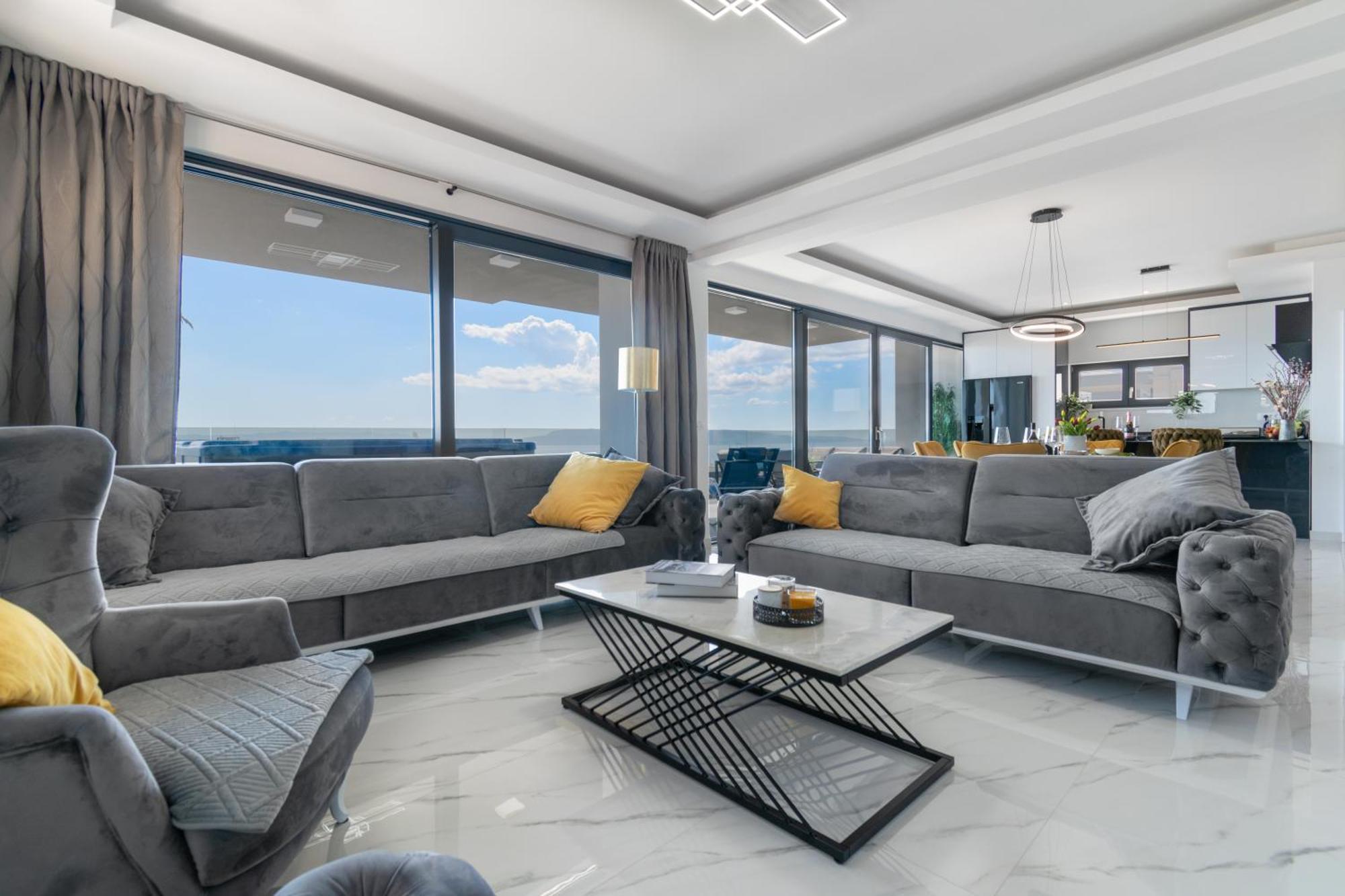 Lux Penthouse Panoramic View With Jacuzzi Apartment Makarska Exterior photo